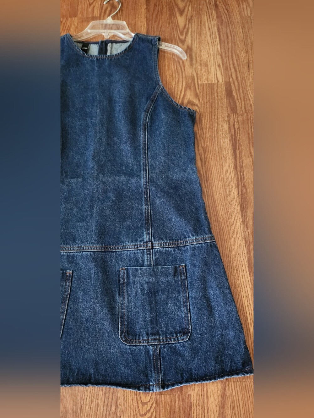 Cider Dark Blue Denim Mini Dress - Picture 3 of 7